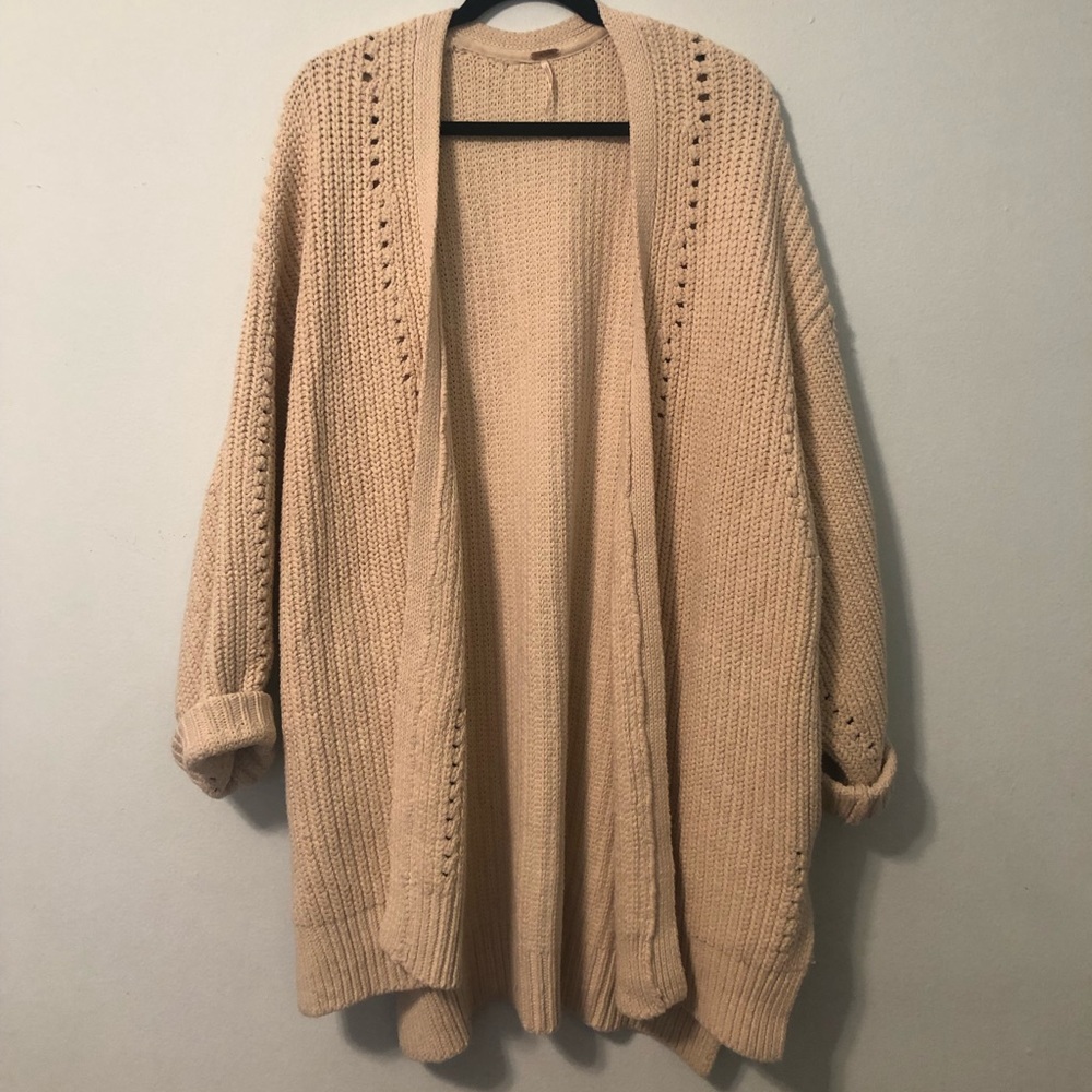 Free People Thick Beige Sweater